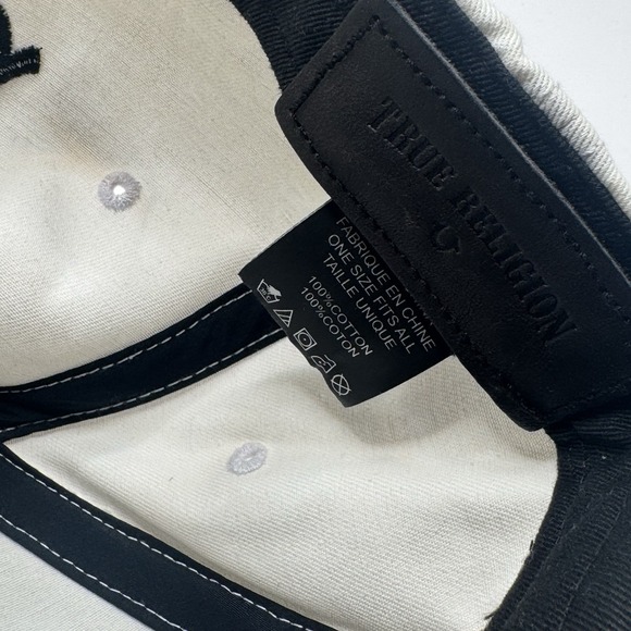 True Religion Adjustable White /Black Hat Cap SnapBack - Picture 6 of 7